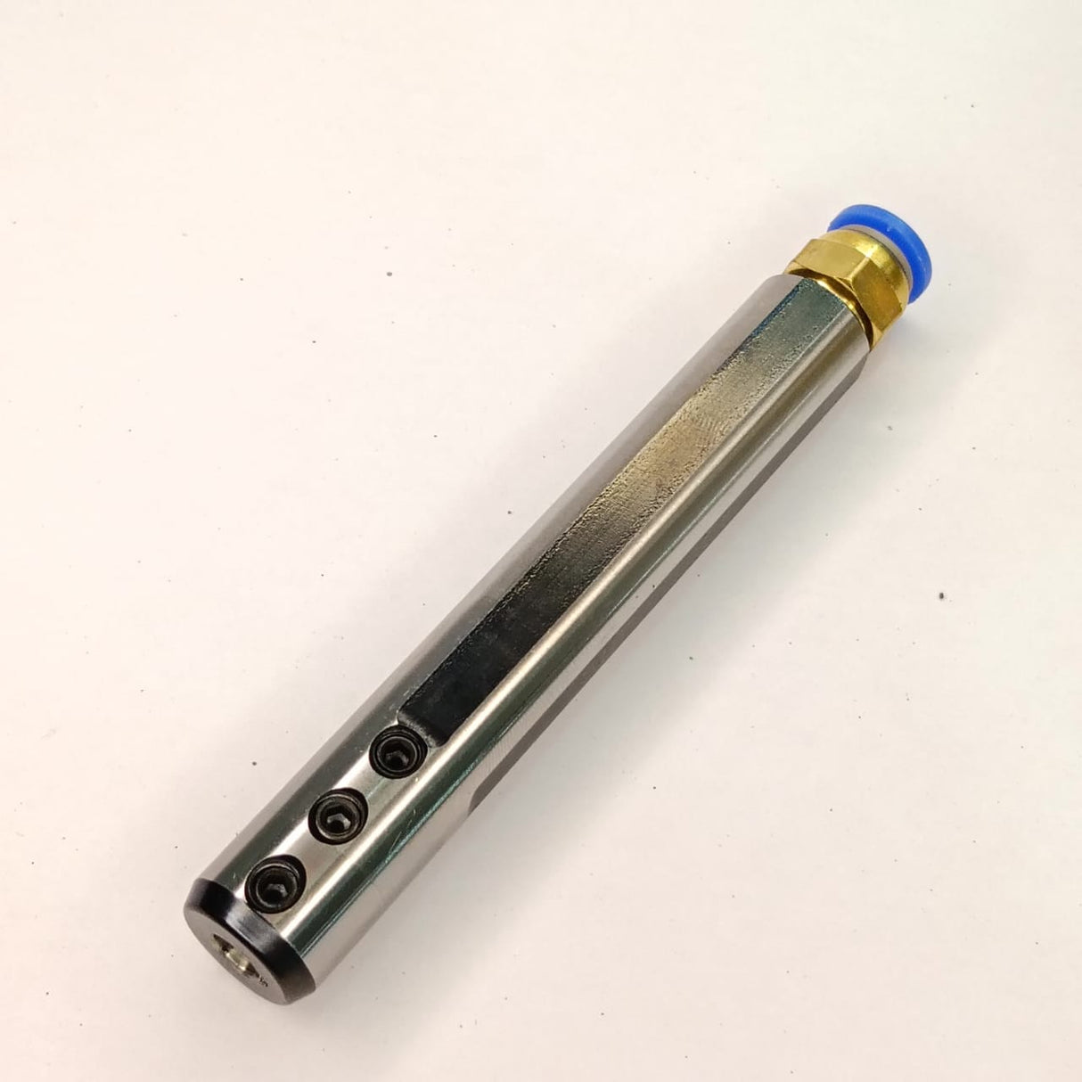 Metal cylindrical tool with brass