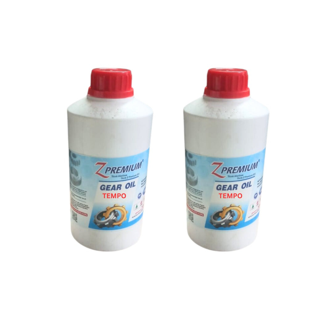 Two bottles of Z Premium Gear Oil Tempo
