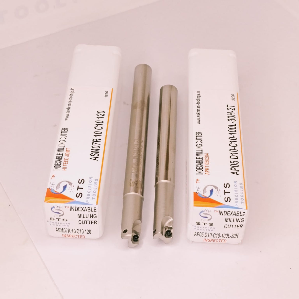 Two metal boring bars
