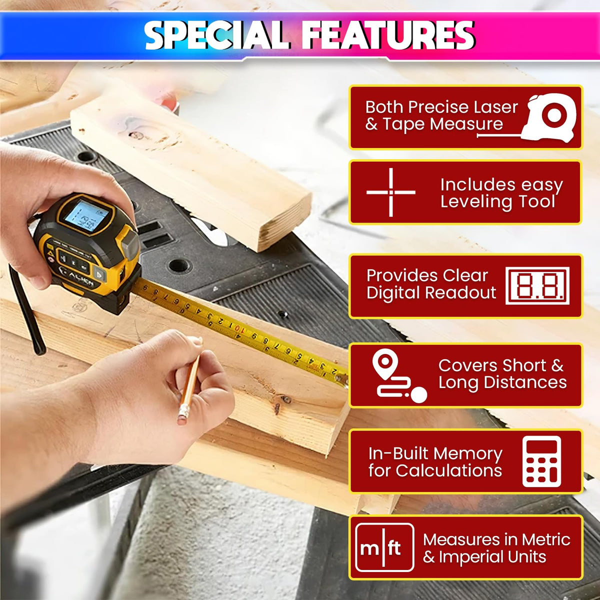 Digital laser tape