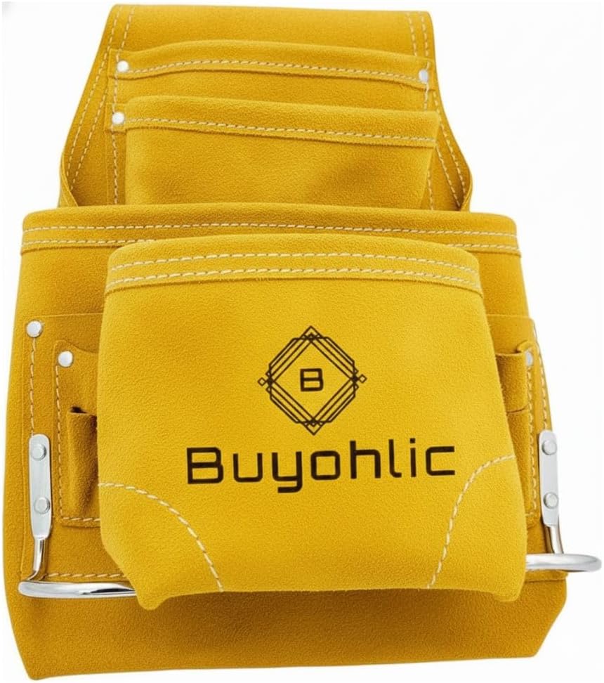 suede leather tool pouch