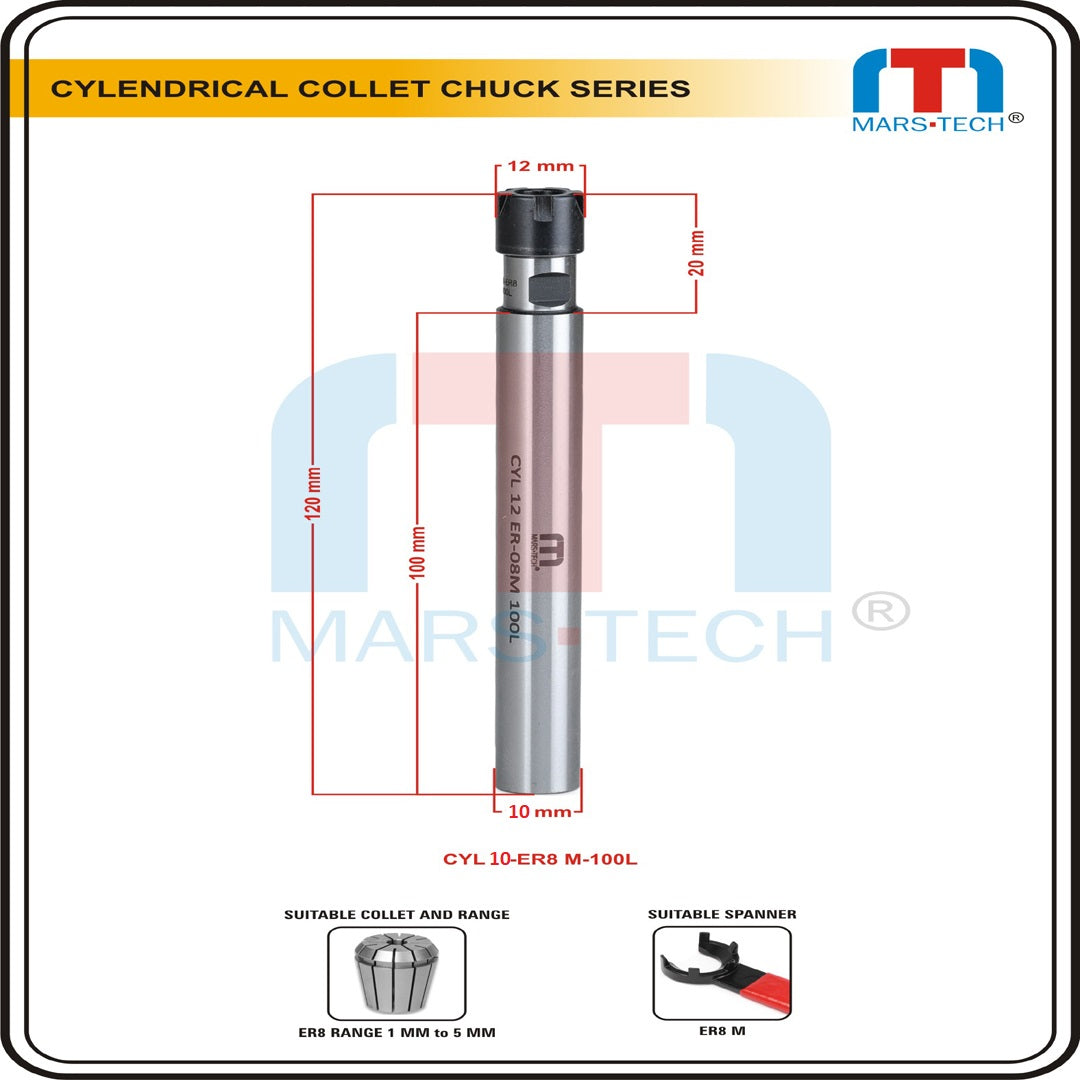 er8 straight shank collet chuck