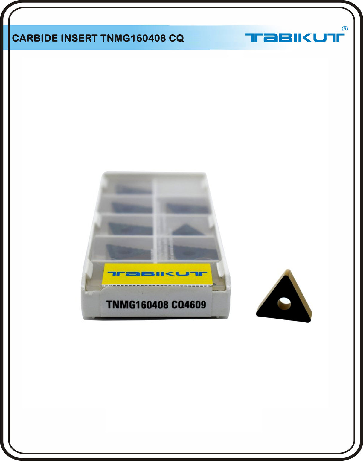 TNMG160404/08/12 CQ 4609 Chipbreaker Insert Steel