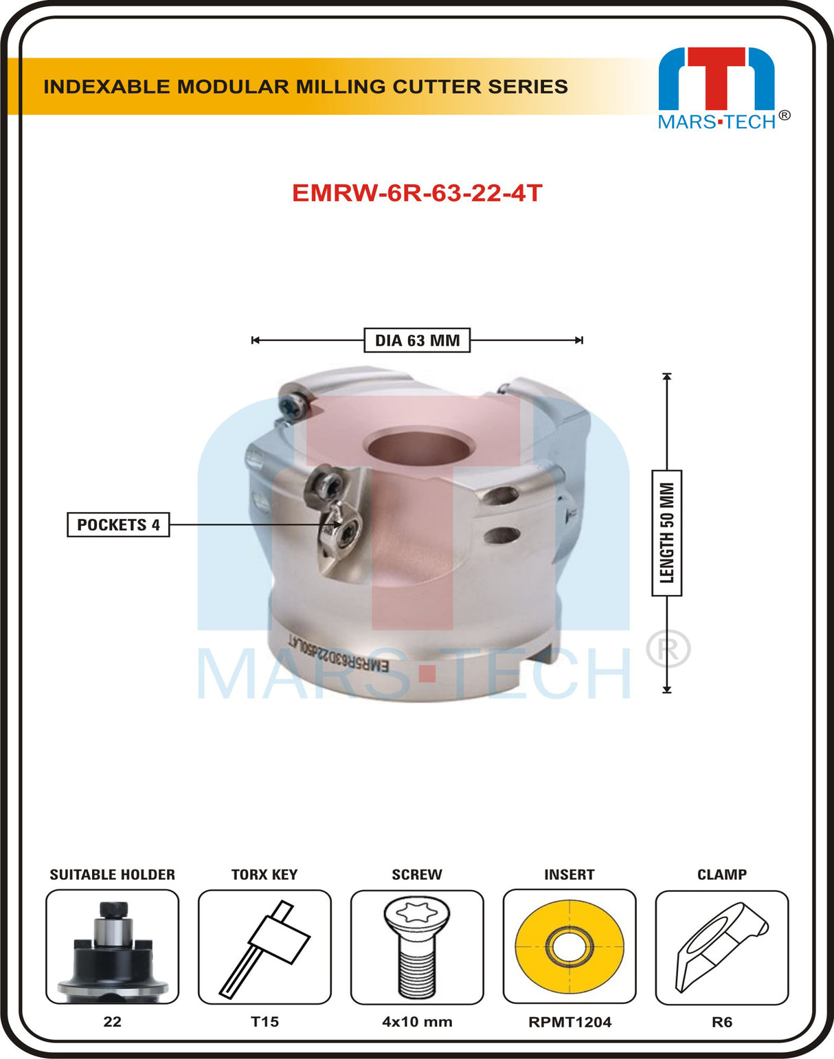buy 63 mm bull cutter RPMT1204 R6 India