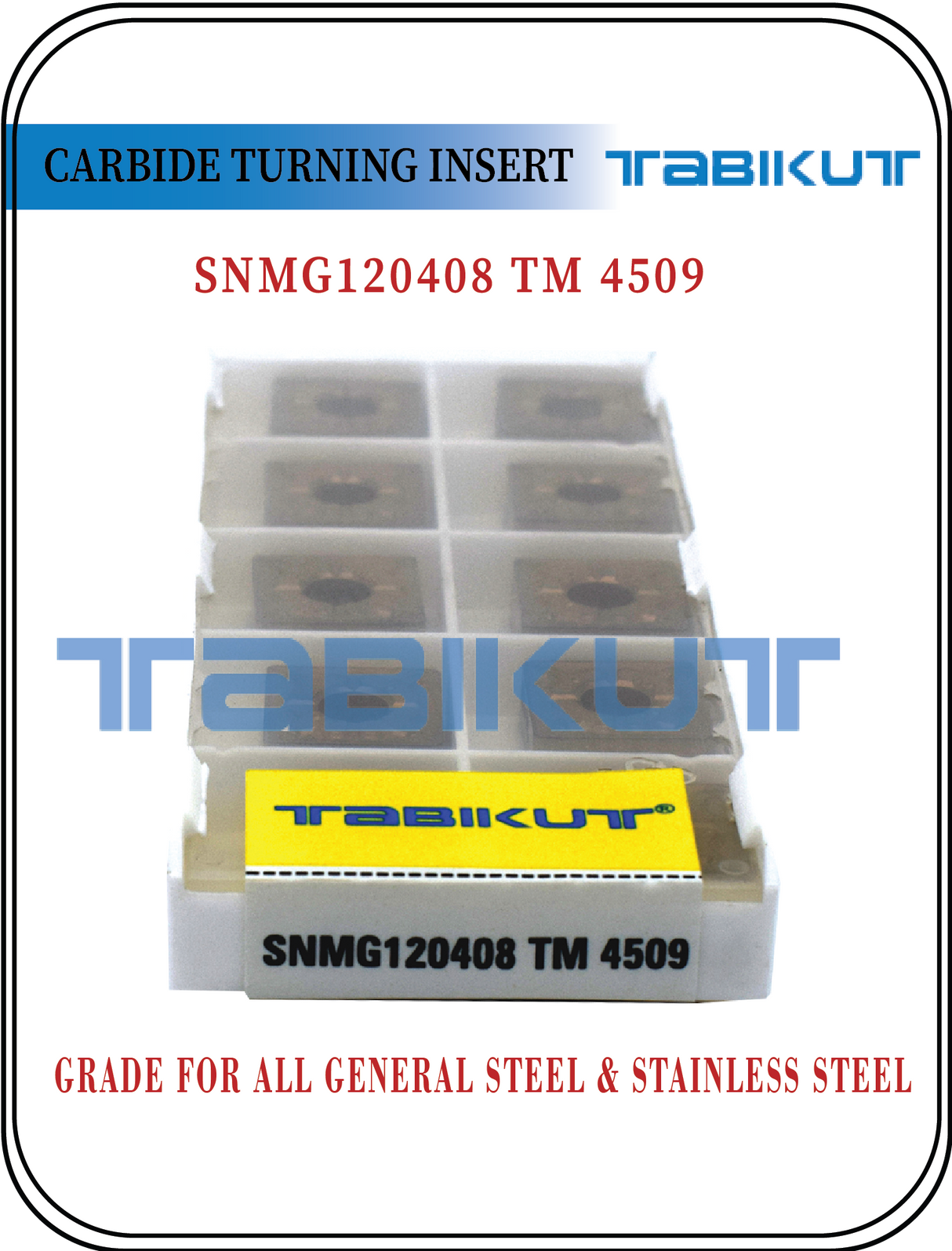 SNMG120408 TM4509 chipbreaker inserts
