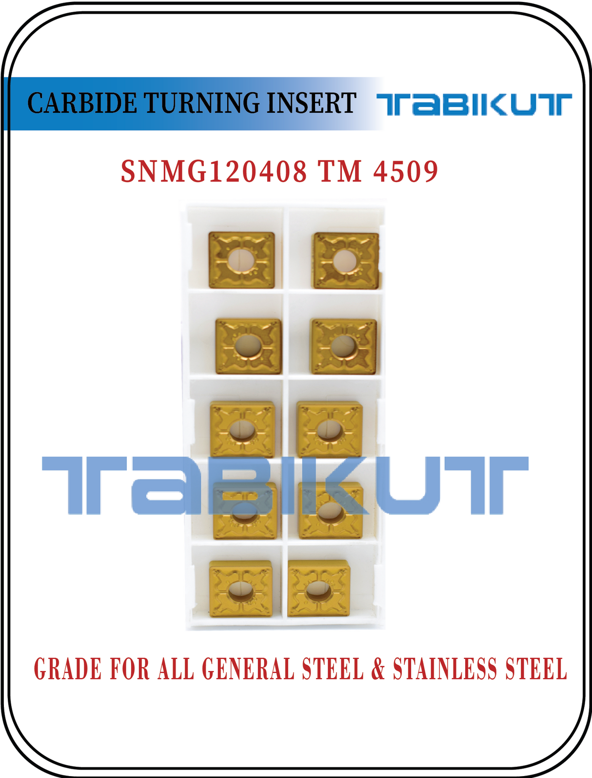 Precision steel inserts TM4509 grade