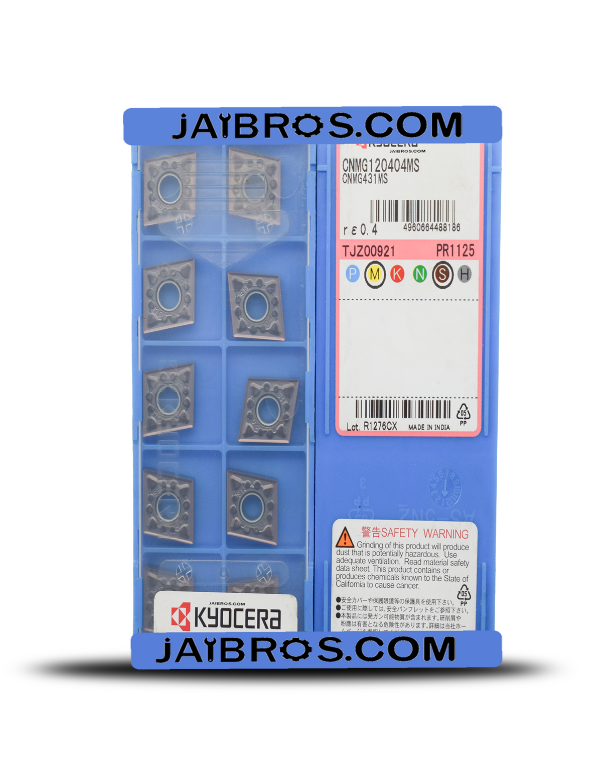 CNMG120408 PR1125 Kyocera inserts 10‑pack