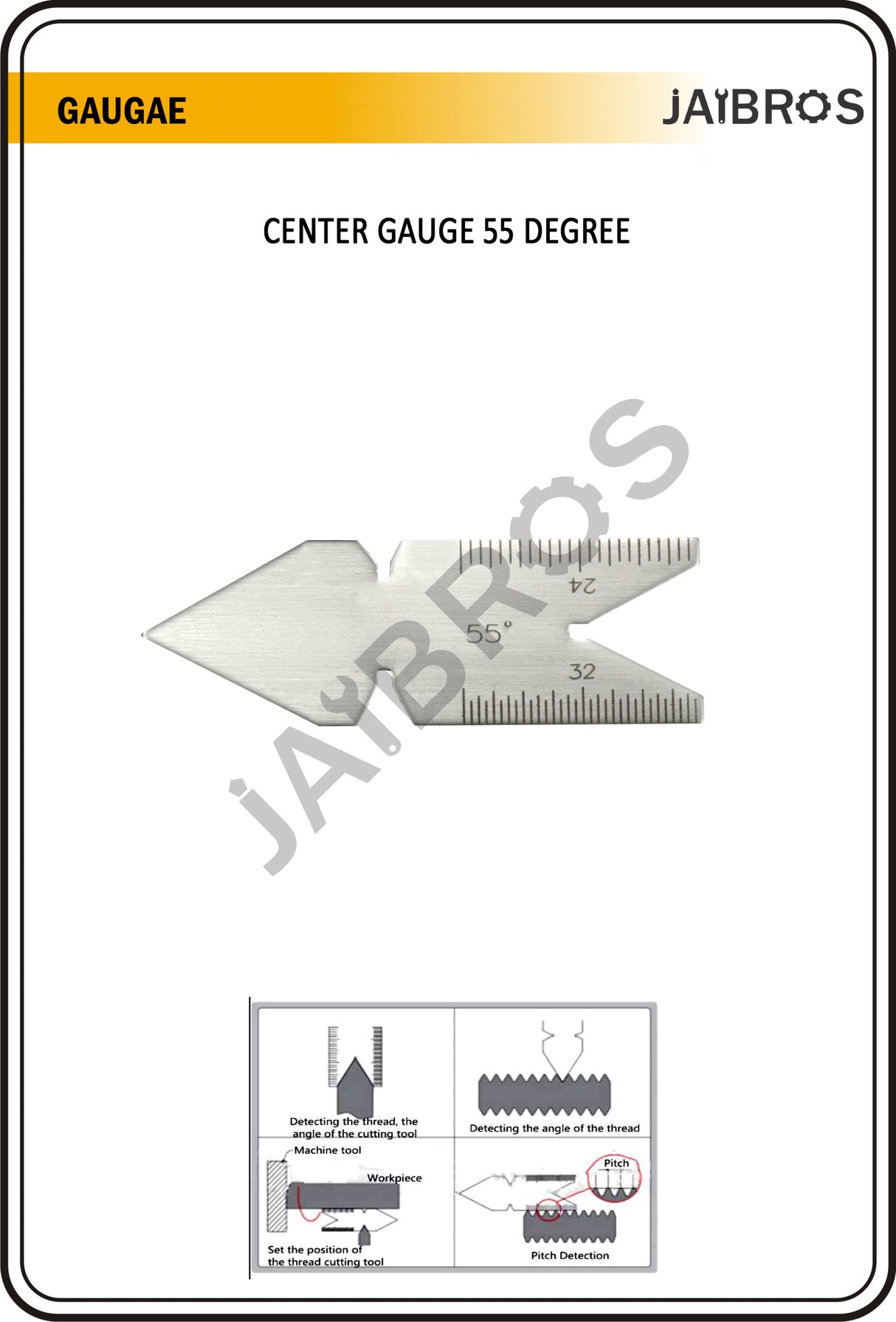 55 Degree Center Gauge
