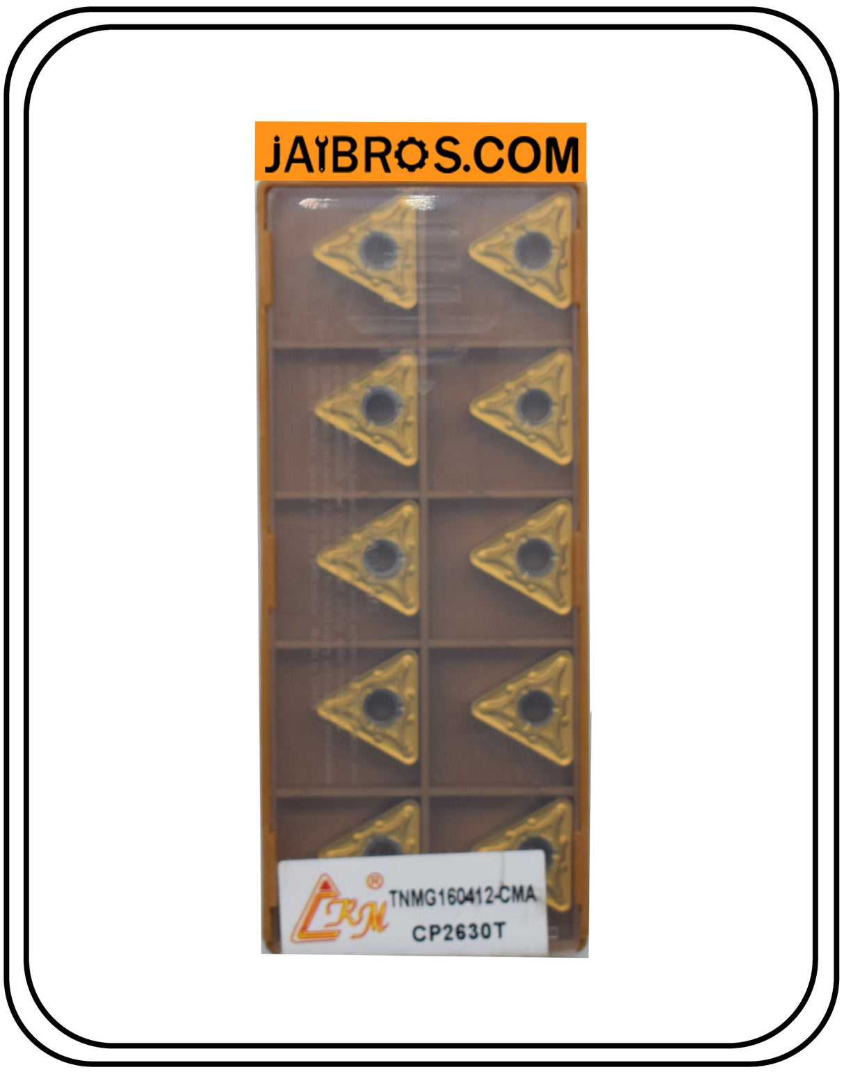 triangle carbide insert pack 10