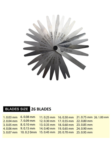 JAIBROS stainless steel feeler gauge pack of 1