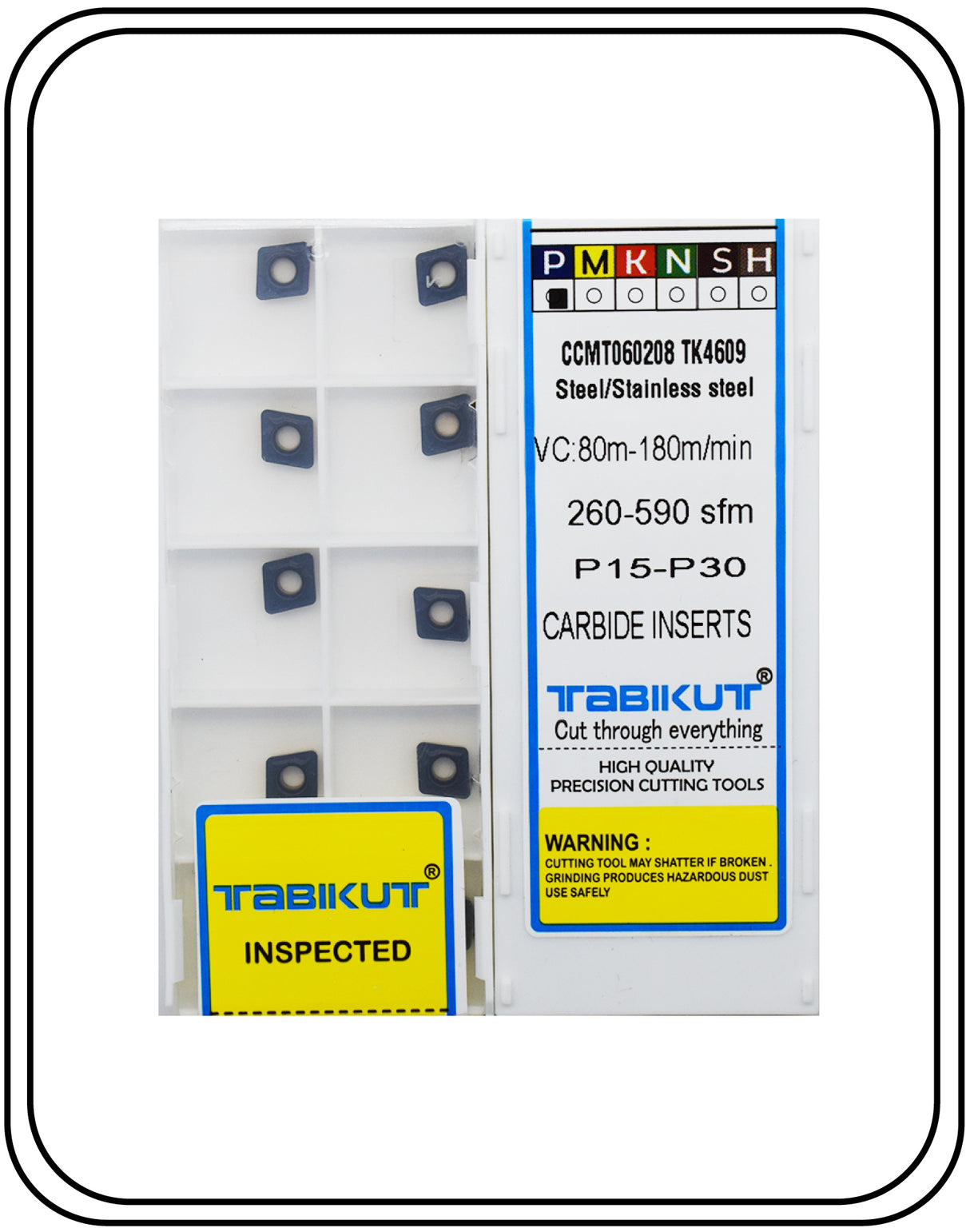 CCMT060204 TK4609 Tabikut steel insert pack of 10