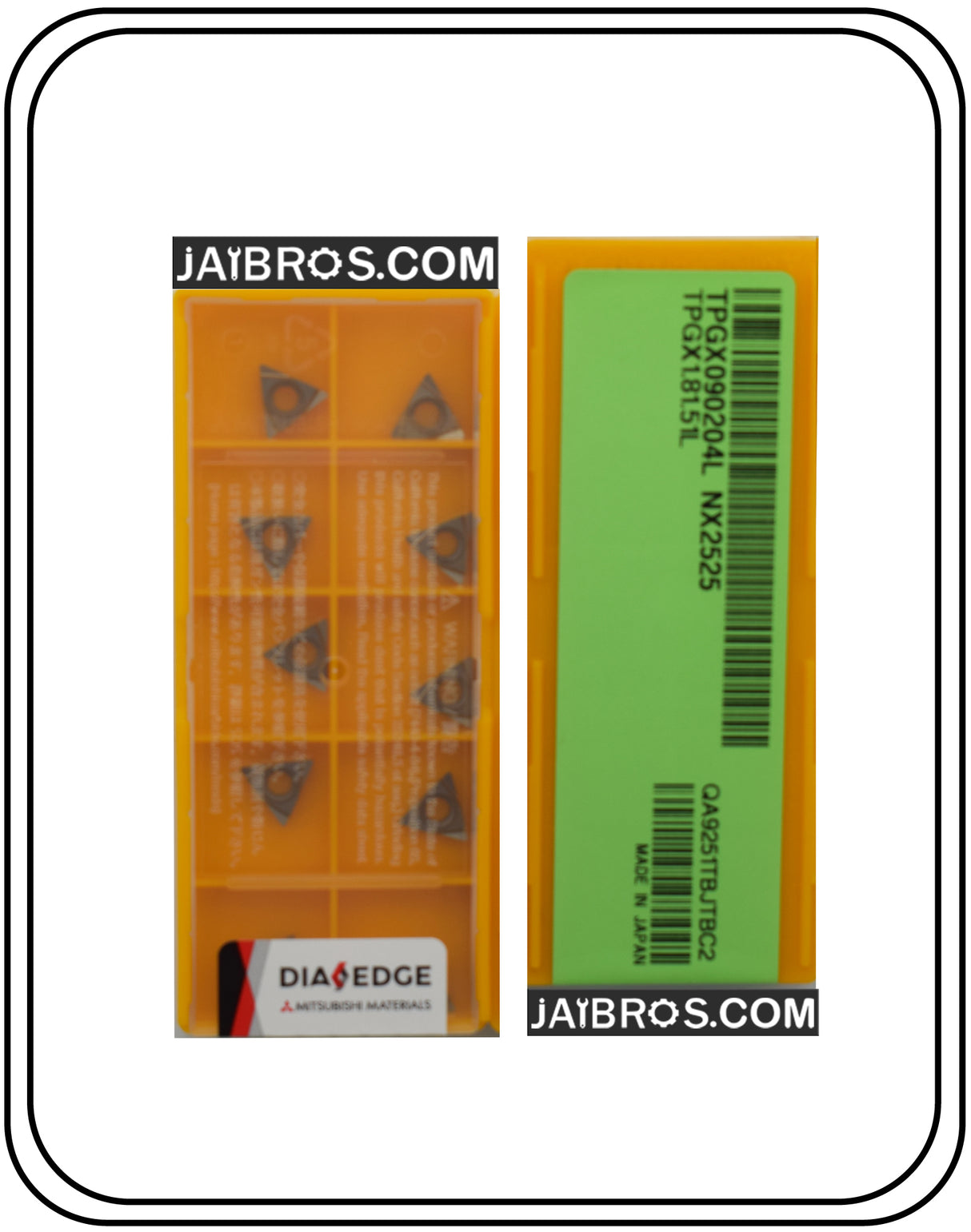 TPGX090202/4L NX2525 turning insert 10pcs