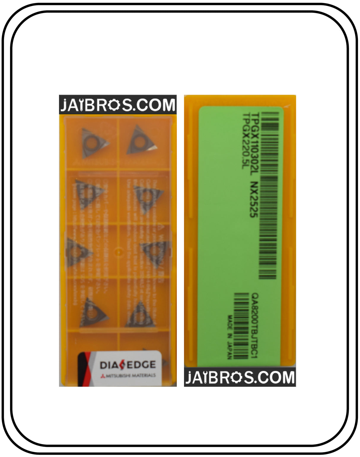 TPGX110302 NX2525 Mitsubishi insert pack of 10