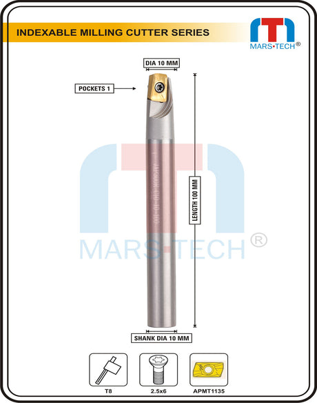 10 mm indexable endmill