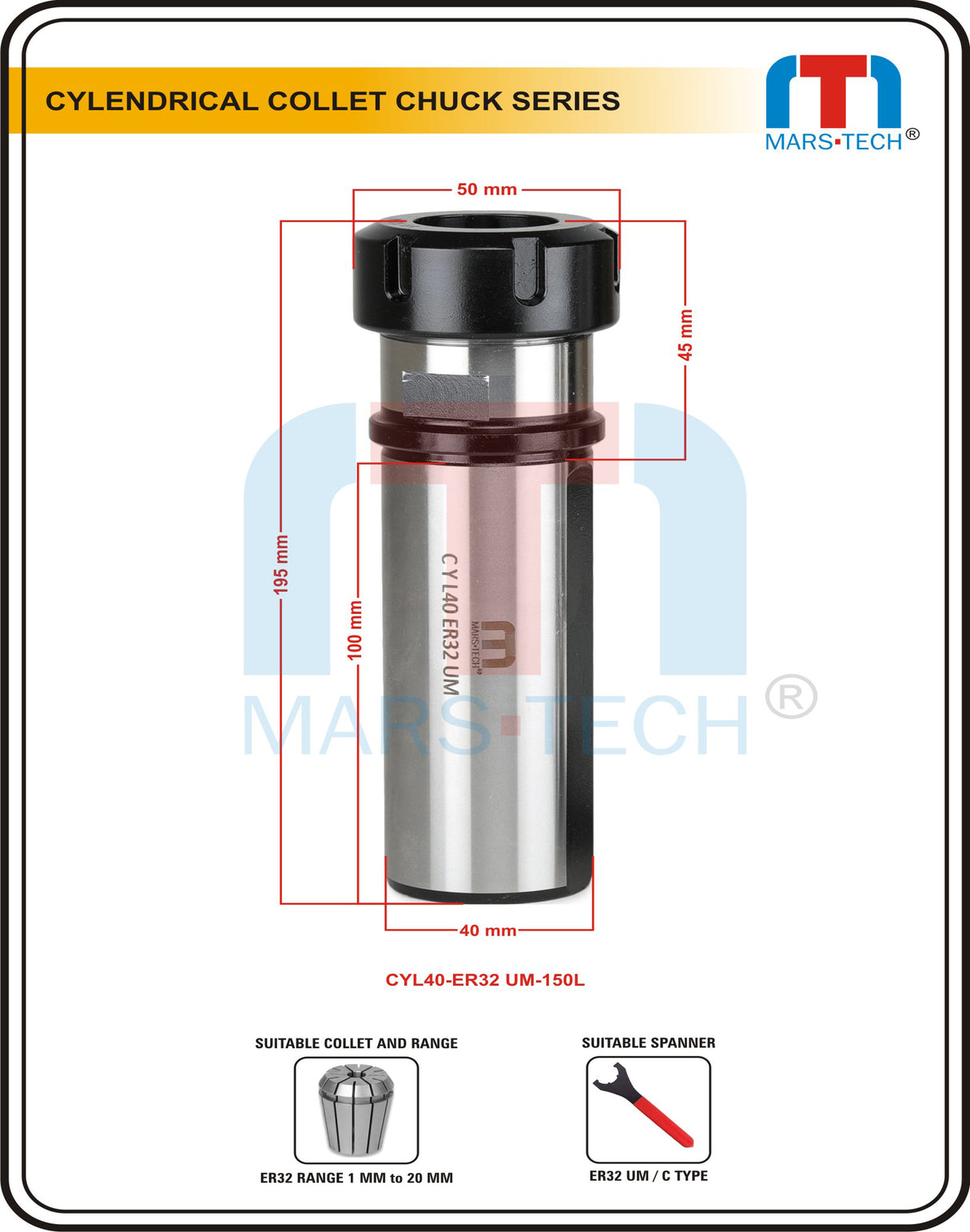 collet chuck ER32UM straight shank