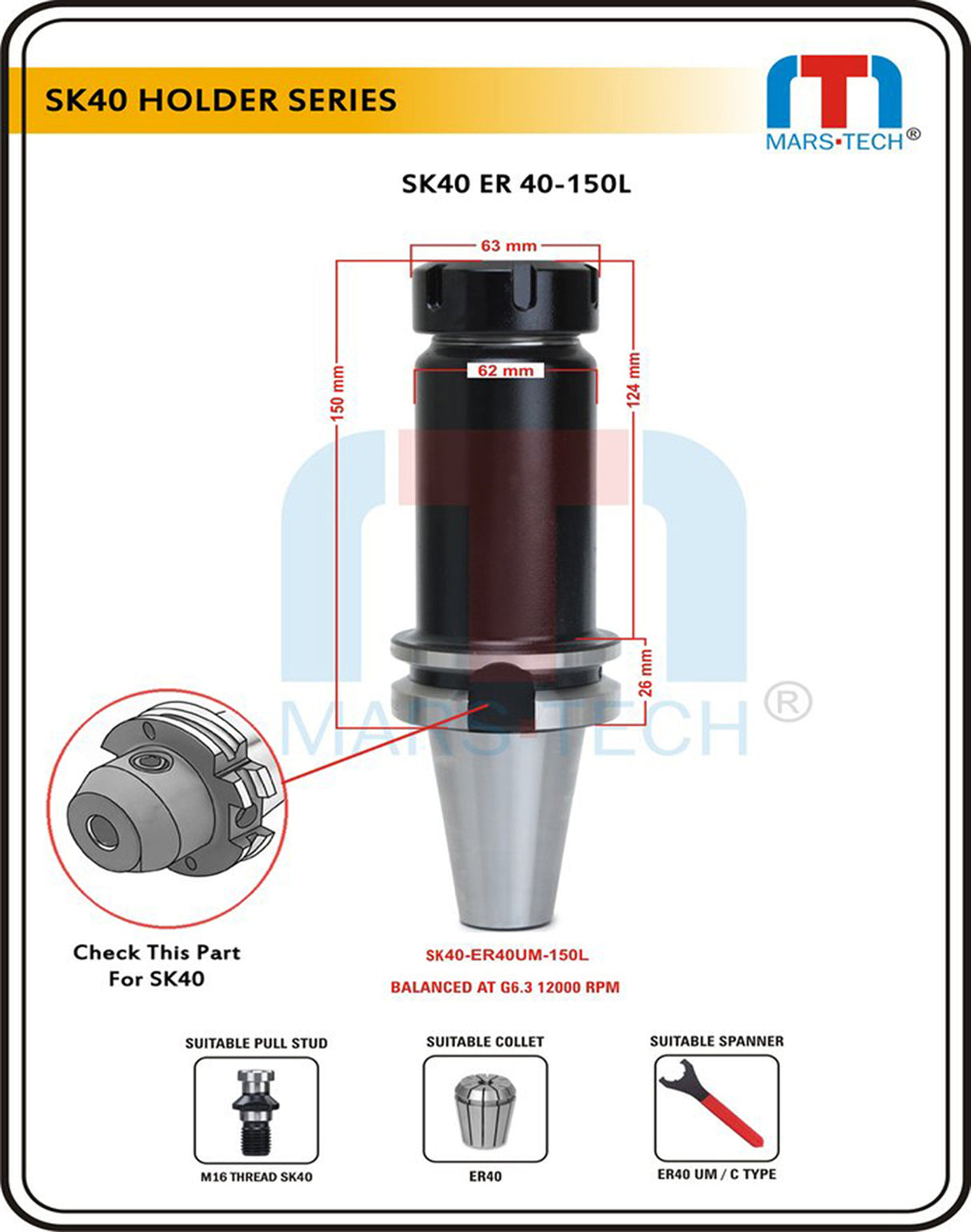 ER40 Collet 150L