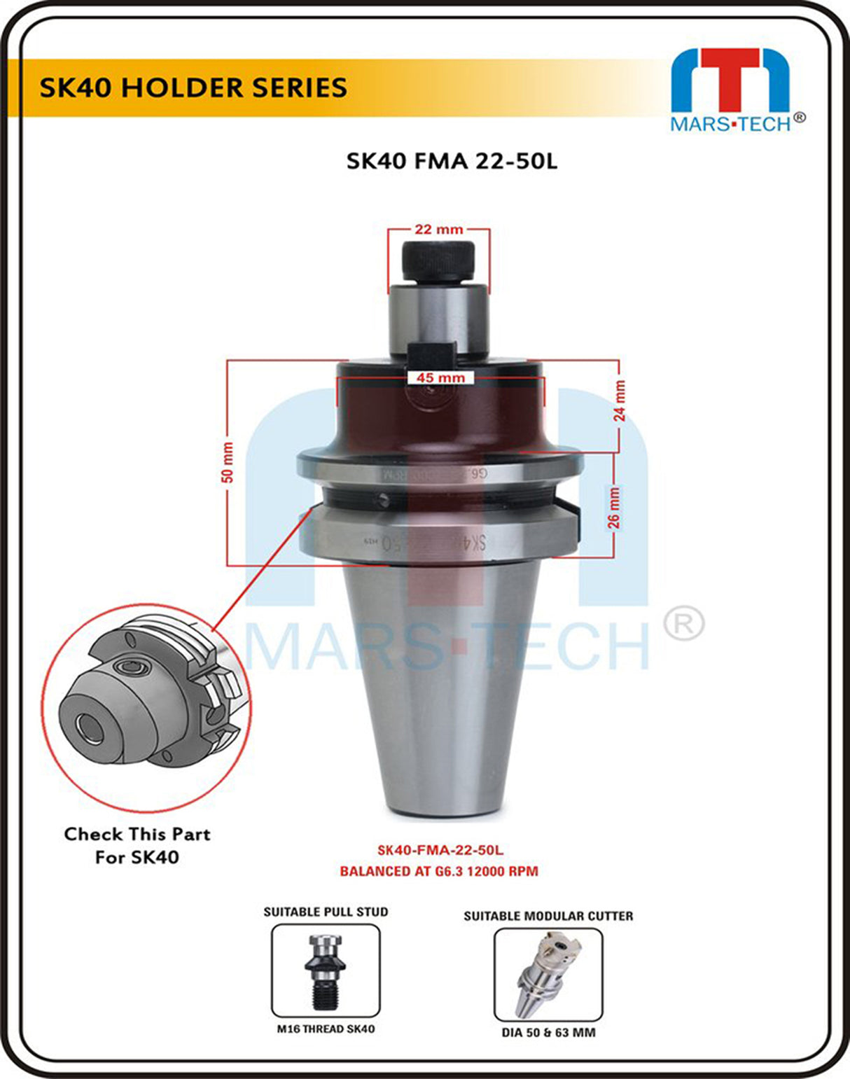SK40 FMA22 Holder