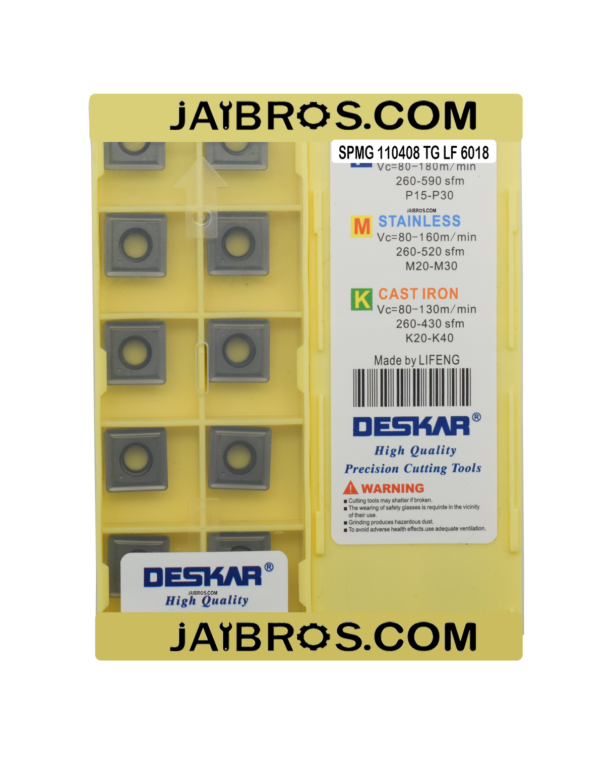 Deskar SPMG LF6018 pack of 10 drilling inserts shop now