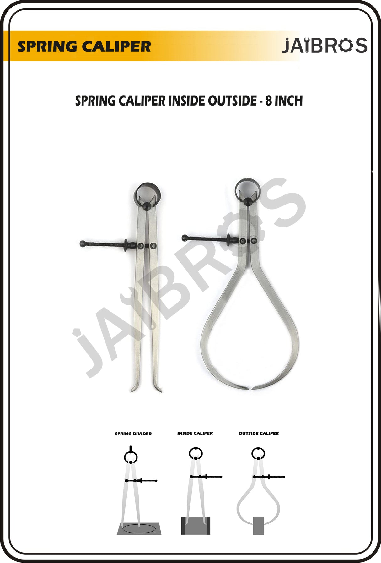 Spring Caliper Flat 8 inch /200 MM