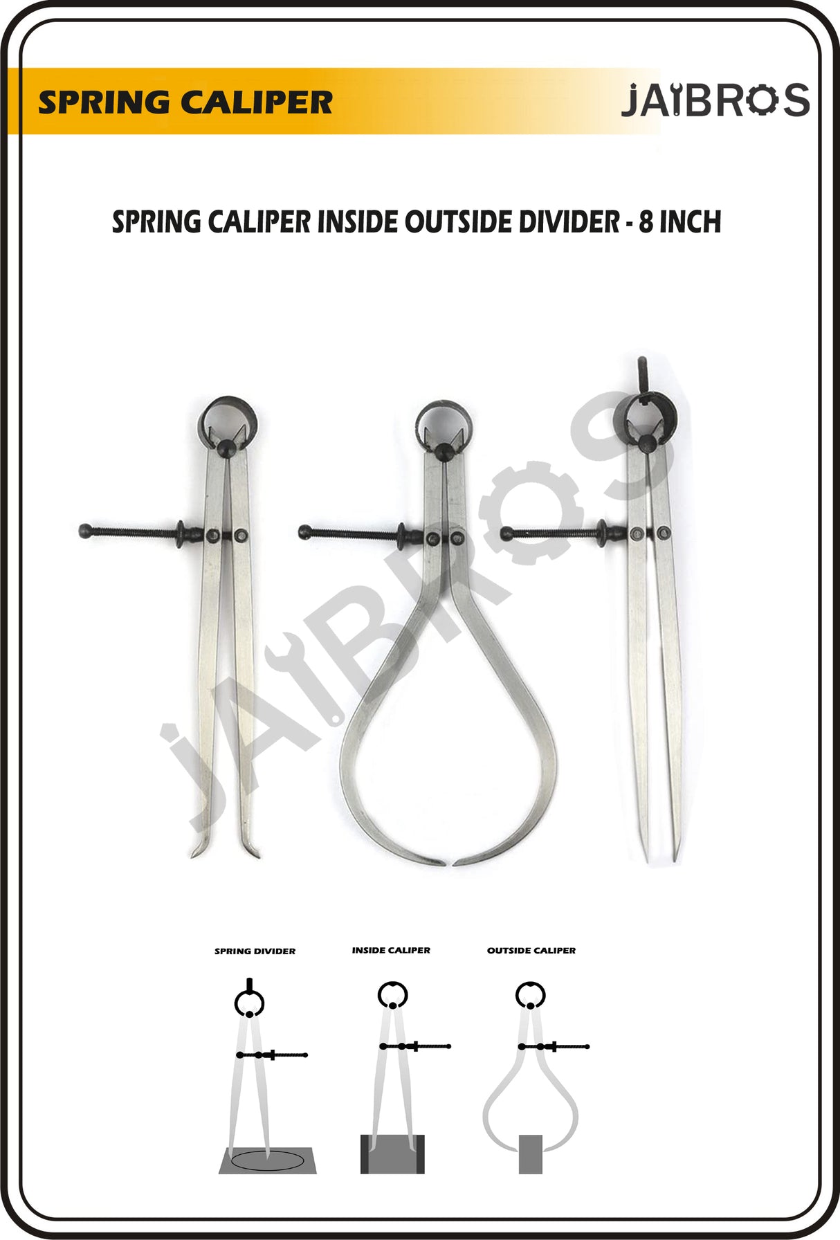 Spring Caliper Flat 8 inch /200 MM