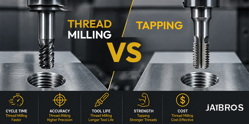 Thread Milling vs. Tapping: Which Should You Choose?