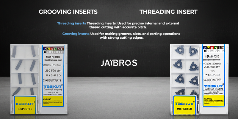 Threading Inserts and Grooving Inserts: Features, Uses & Differences