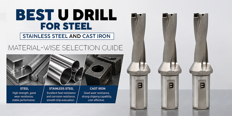 Best U Drill for Steel, Stainless Steel and Cast Iron Material-Wise Selection Guide