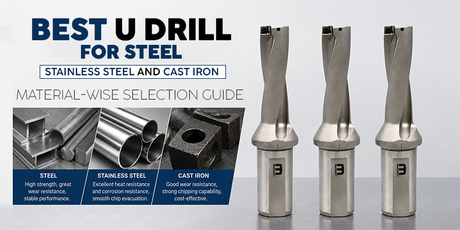 Best U Drill for Steel, Stainless Steel and Cast Iron Material-Wise Selection Guide
