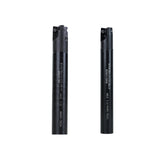 Two black cylindrical products 