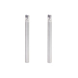 Two silver metal rods