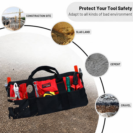 Durable tool bag infographic
