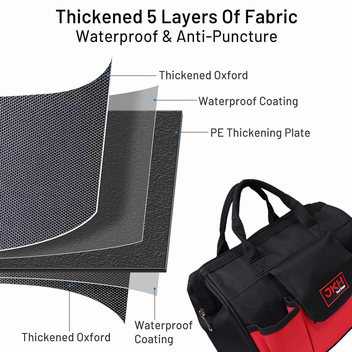 Black and red tool bag 