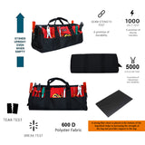 22 Inch tool bag with strap 22 pockets