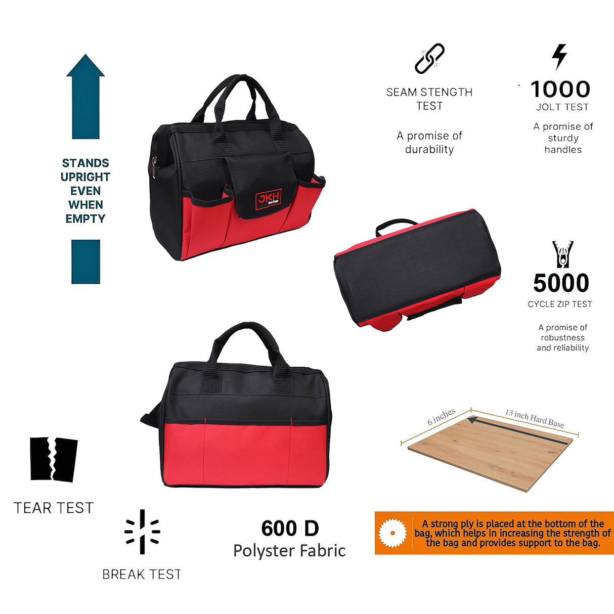 13" Tool Bag with Flap Pocket