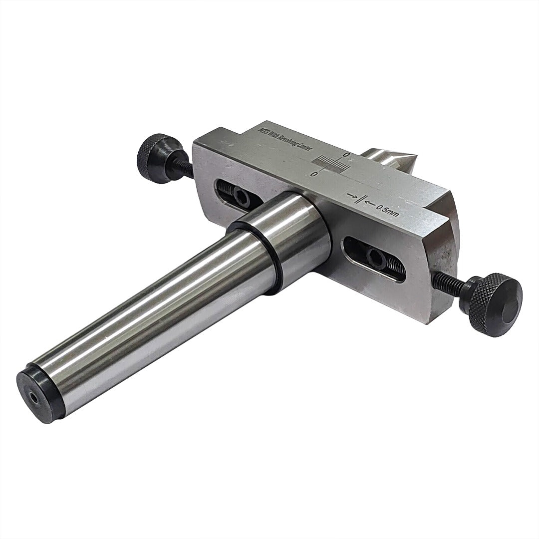 Adjustable spring-loaded Morse taper tailstock center for lathe taper turning