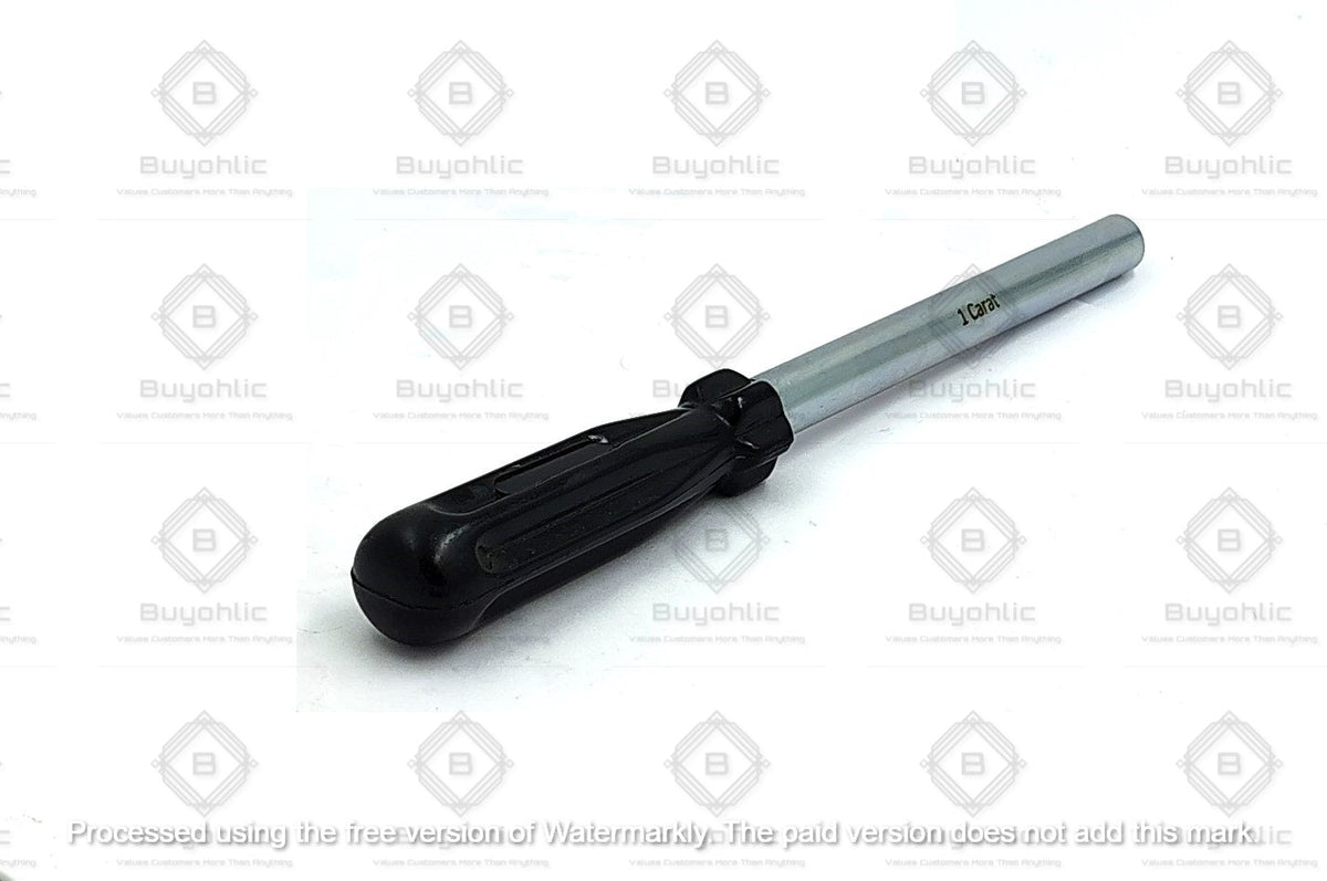 1 Carat diamond dresser tool with black handle and silver shaft