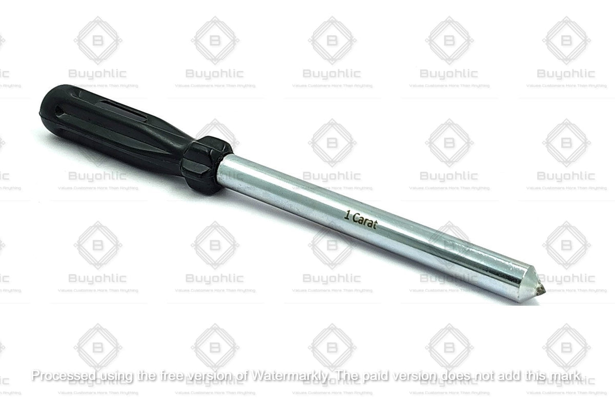 1 Carat diamond dresser tool with black handle and metallic shaft