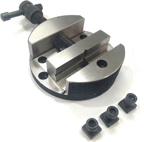 HV 4" (100 mm) Tilting Milling Indexing Horizontal Vertical Rotary Table with Round Vice- Metal Working