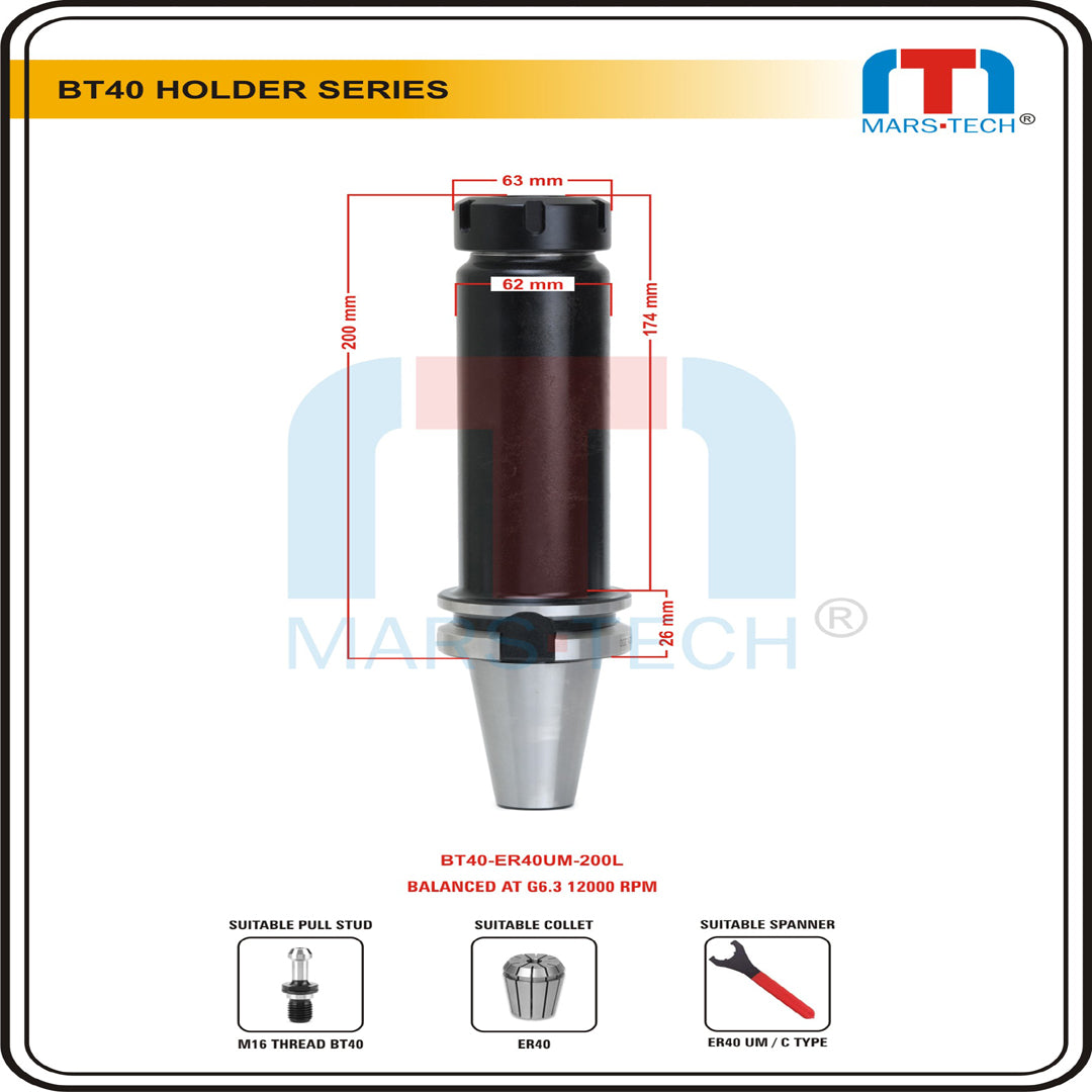 BT40 ER40 Tool Holder – Buy CNC Collet Chucks | Jaibros