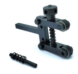 Knurling tool with spare spring