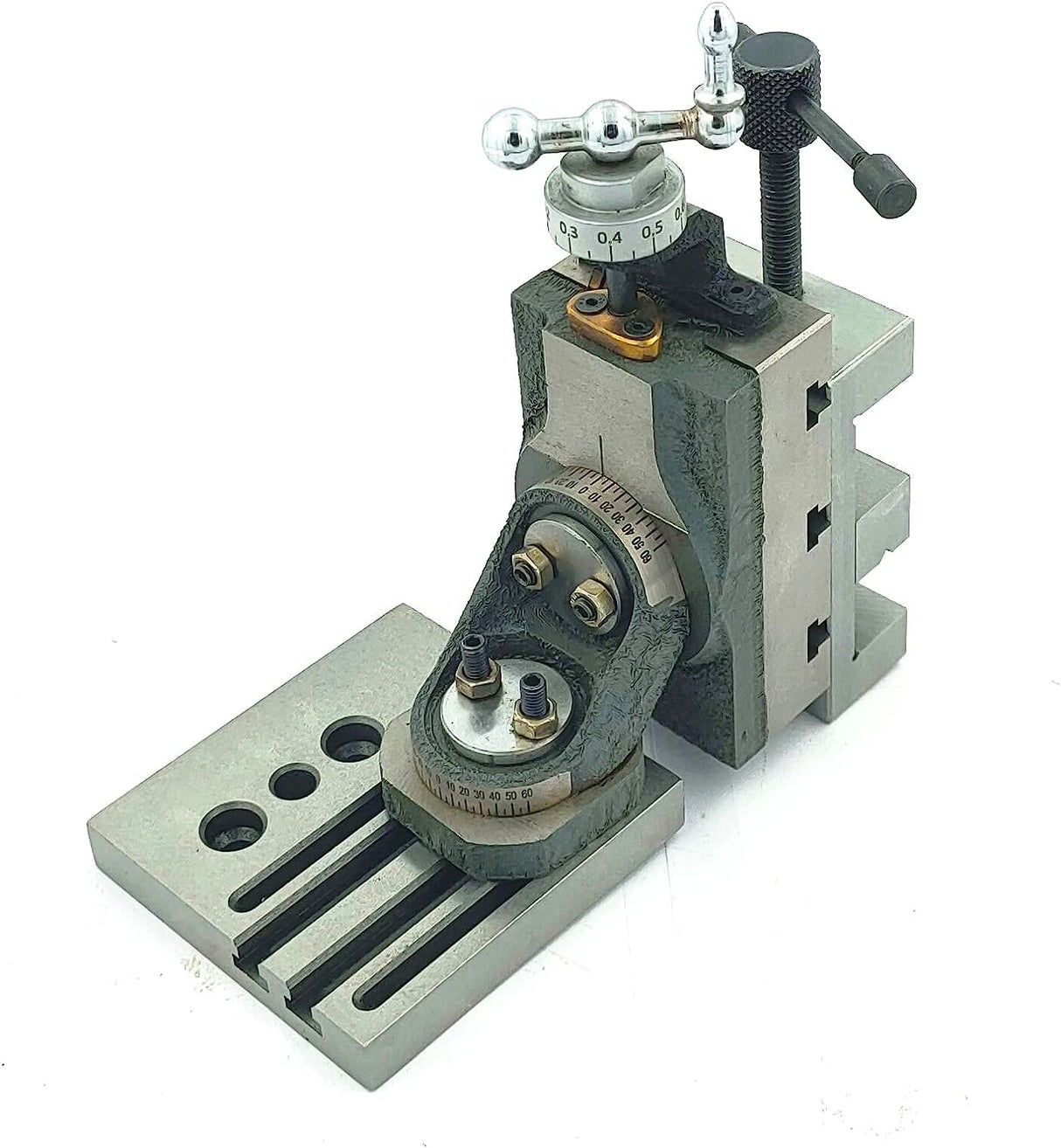 Mini Vertical Milling Slide with 2"/ 50 mm Mini Steel Vice & Base Mounting Plate - Direct Mounting on 7 x 14 Mini Lathe Machine