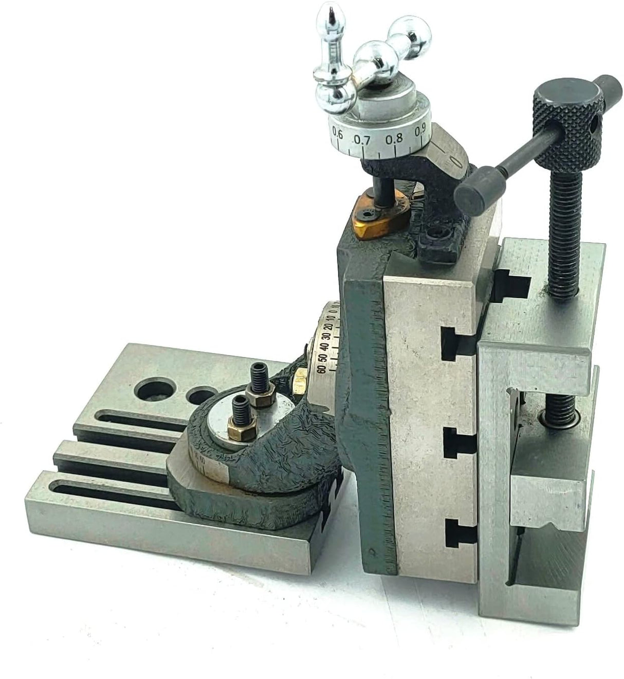 Mini Vertical Milling Slide with 2"/ 50 mm Mini Steel Vice & Base Mounting Plate - Direct Mounting on 7 x 14 Mini Lathe Machine