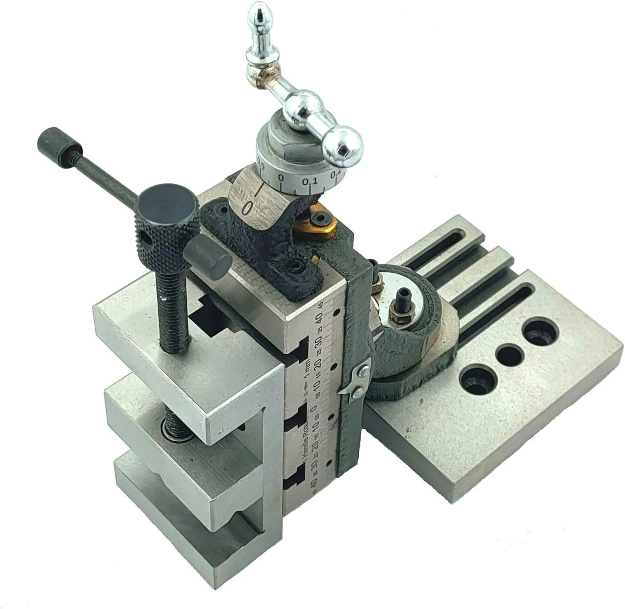 Mini Vertical Milling Slide with 2"/ 50 mm Mini Steel Vice & Base Mounting Plate - Direct Mounting on 7 x 14 Mini Lathe Machine