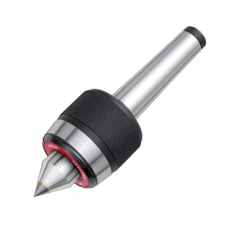 Metal tool bit with a black and silver design 