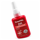 Thread Locker Red 271 -50ml Removable Thread Lock Glue for Nuts, Bolts, & Fasteners, High Strength Low Viscosity Screw Glue to Prevent Loosening & Corrosion