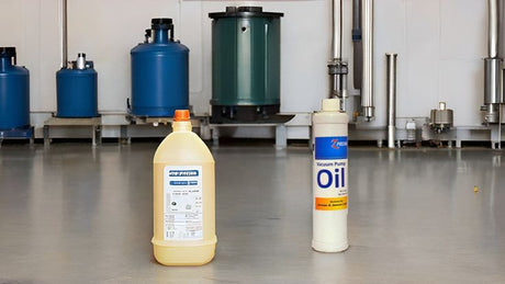 Two bottles of vacuum oil