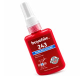 Thread Locker Red 243 -50ml Removable Thread Lock Glue for Nuts, Bolts, & Fasteners, Medium Strength Oil Resistant Screw Glue to Prevent Loosening & Corrosion