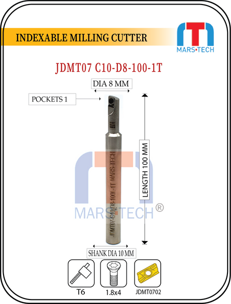 10/12 mm cutter suitable to JDMT07 Hitachi Brand Insert pack of 1