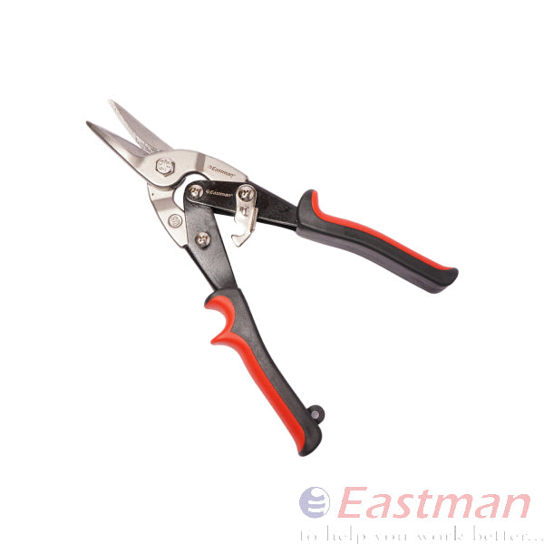 Aviation Snip E-2254_10/250 Tin Cutter For Cutting Iron Sheet Blade Crv Compound Action Snips Heavy Duty Anti Skid Foundation In Double Colour Red Black
