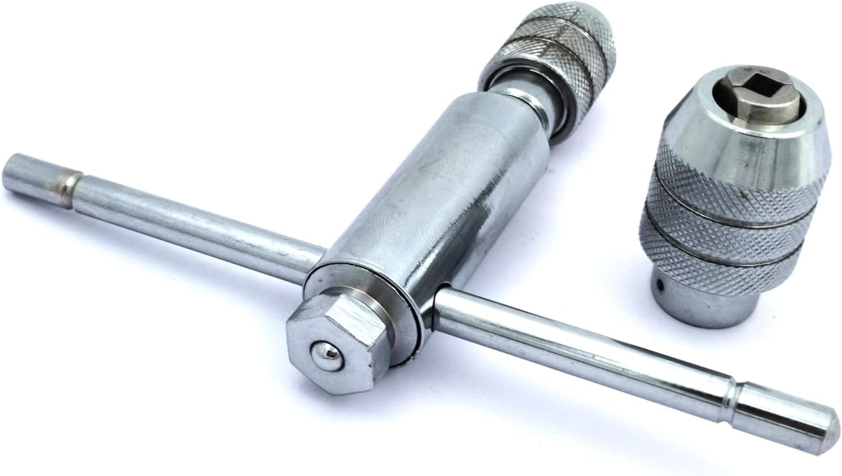 T-handle tap wrench with interchangeable chuck adapter
